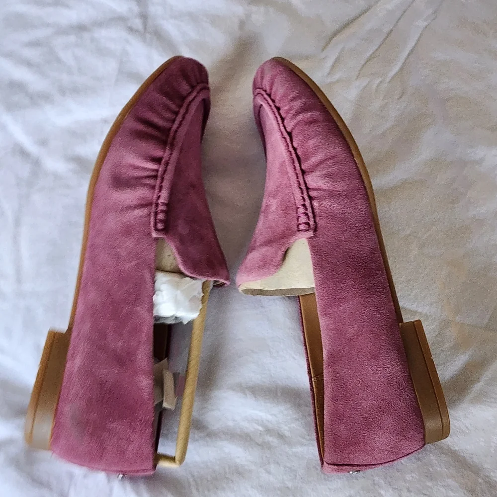 UGG slip-on pink purple suede flat loafer size 7 New - Picture 6 of 10
